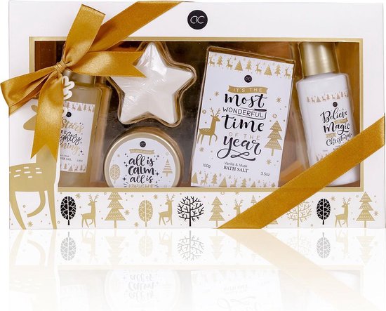Winter Magic Vanilla Musk Gift Set Darkova sada telove a koupelove pece