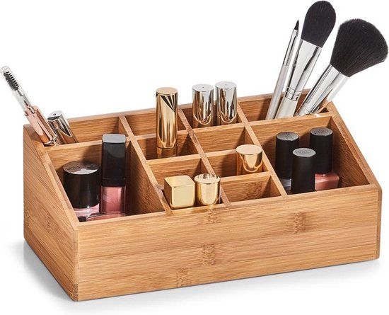 Zeller Present Cosmetica display bamboe - Hout - Sorteervakken & Duurzaam