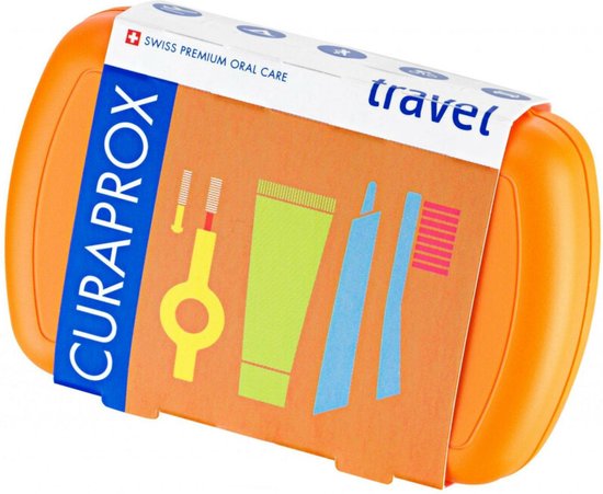 Travel Set   oranzovy     Zubni pece