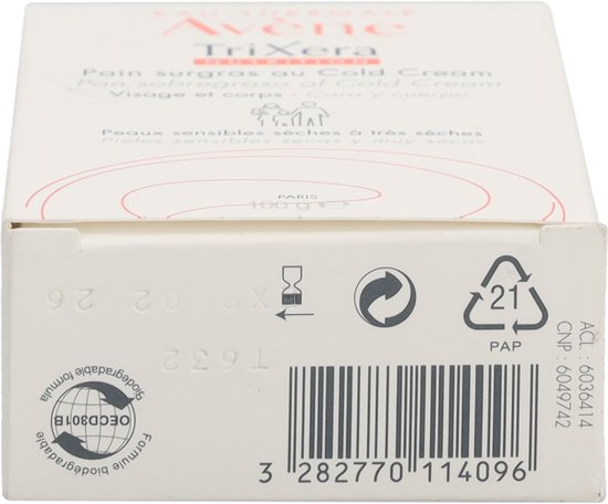 Avene Trixera Nutrition Pain Surgras au Cold Cream Zeep DrogeZeer Droge Huid 100gr