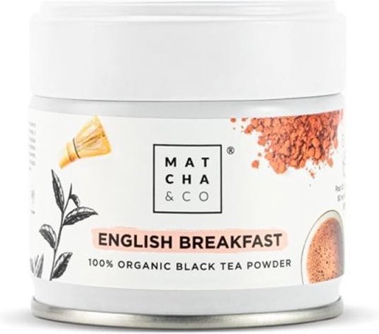 Matcha and Co English Breakfast Organic Black Tea Powder 30G