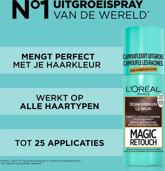 Loreal Paris Magic Retouch Uitgroei Camoufleerspray 2 Donkerbruin - 150ml