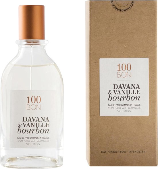 100BON Davana & Vanille Bourbon EDP Cologne - Light and Refreshing with Natural Ingredients - Fruity, Wooden & Vanilla Hints - 50ml