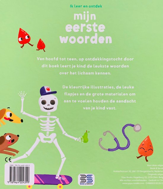 Ik leer en ontdek mijn eerste woorden LICHAAM - Met GROTE Flapjes