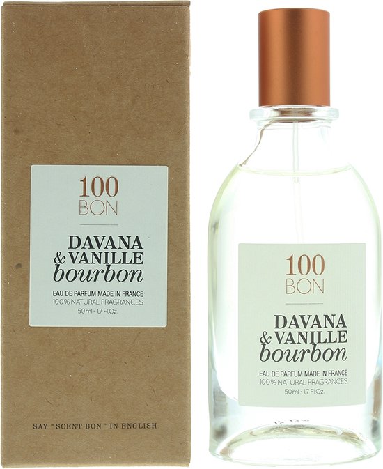 100BON Davana & Vanille Bourbon EDP Cologne - Light and Refreshing with Natural Ingredients - Fruity, Wooden & Vanilla Hints - 50ml