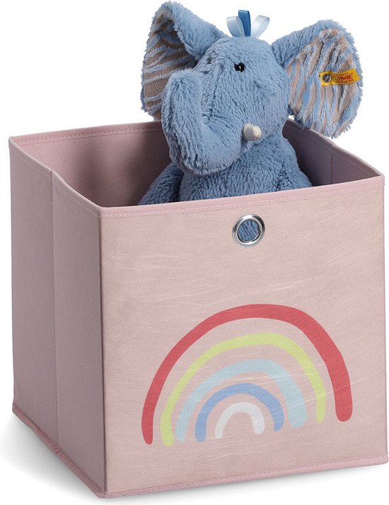 Zeller Present Roze opbergmanden kinderkamer regenboog - Roze - Decoratief & Opvouwbaar