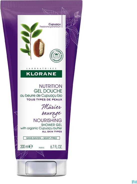 Klorane Huid Murier Sauvage Gel Douche Murier Sauvage Alle Huidtypen 200ml