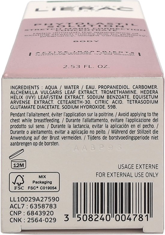 Phytolastil Solute Serum Stretch Mark Correction 75 Ml By Lierac 75 Ml