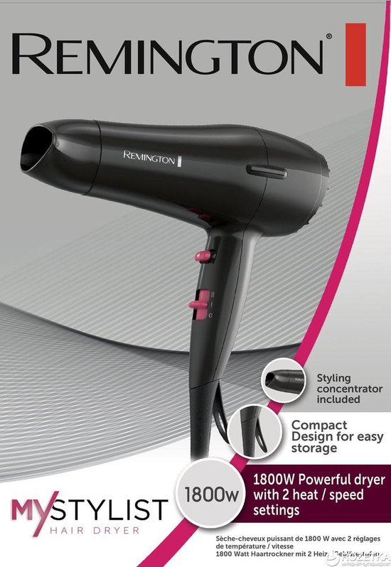 Remington D2121 plauku dziovintuvas Juoda 1800 W