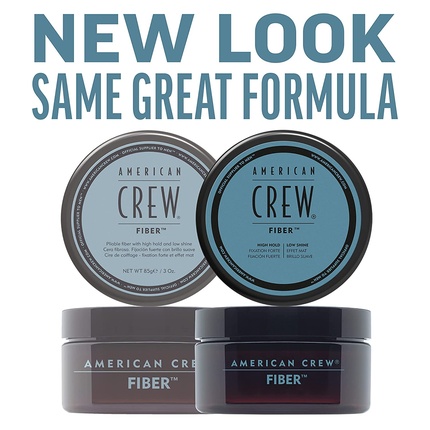American Crew Fiber High Hold with Low Shine, Gifts for Men, for Thickening and Texture, Matte Finish, Hair Styling Wax for Men - 85 g