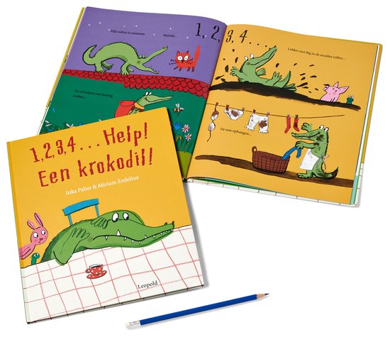 1, 2, 3, 4... Help, een krokodil! - kinderboek