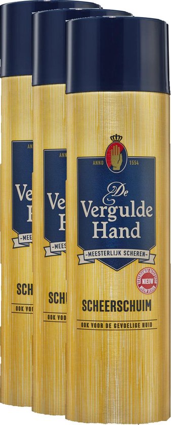 Vergulde Hand Scheerschuim - Voordeelverpakking 3 x 250ml