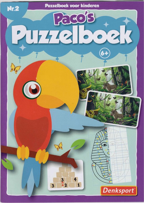 Denksport Paco’s Puzzelboek Nr.2 Voor Kinderen - 6+