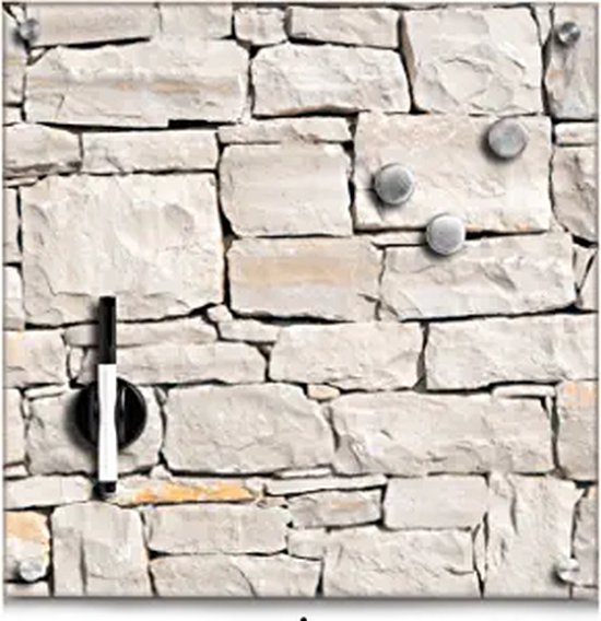 Zeller, Memobord Steen, Magneetbord, Glas, 40 x 40 cm