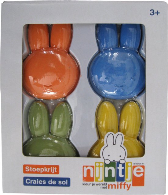 Stoepkrijt Nijntje 4 kleuren - 3+