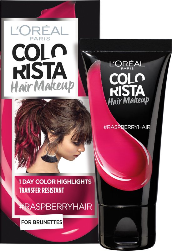 Loreal Paris Colorista Hair Makeup Raspber - 1 Dag Haarkleuring