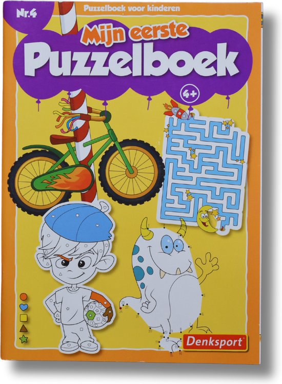 Denksport Mijn Eerste Puzzelboek Nr.4 - Puzzelboek Voor Kinderen