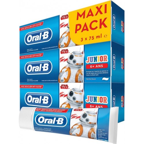 Oral-B Junior Star Wars 6+ Jaar Tandpasta - 3 x 75 ml