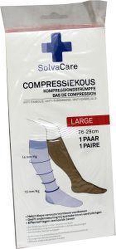 Solvacare Compressiekous Beige - Maat L