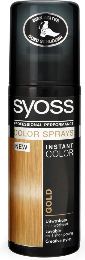 Syoss Color spray gold - 120 ml - Kleurspray - Haarspray.