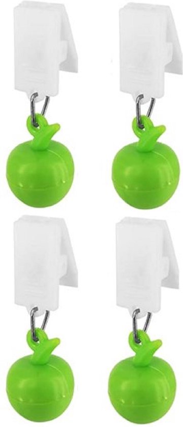 Tafelkleedgewichtjes appels tafelkleed gewichten - appeltjes groen tafelkleed gewichtjes - 4 stuks