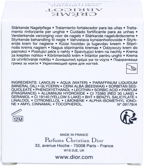 Dior Creme Abricot Nailcreme - 10 gr - Nagelriemcreme