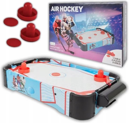 FunSet Tafelvoetbal & Airhockey tafelspel - 2 twee stuks - Speelgoed 3 jaar