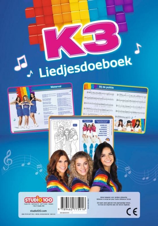 K3 liedjesdoeboek - liedjespartituren en spelletjes