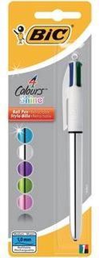 4 COLOURS BIC SHINE BALL PEN X1