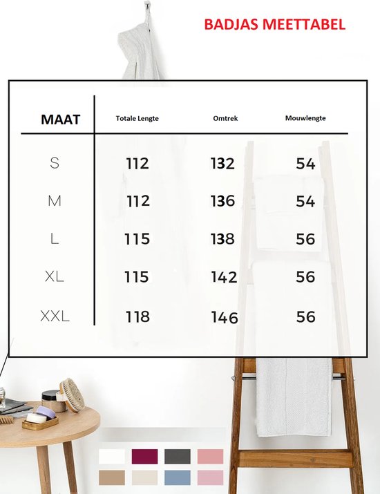 Badjas met Capuchon - Zachte Badjas - Katoenen Badjas - 2 Zakken en Riem - Antraciet - Maat XL