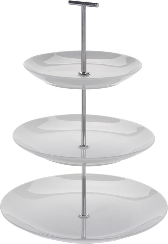 Etagere porselein 3-laags - Ø16-20-24cm