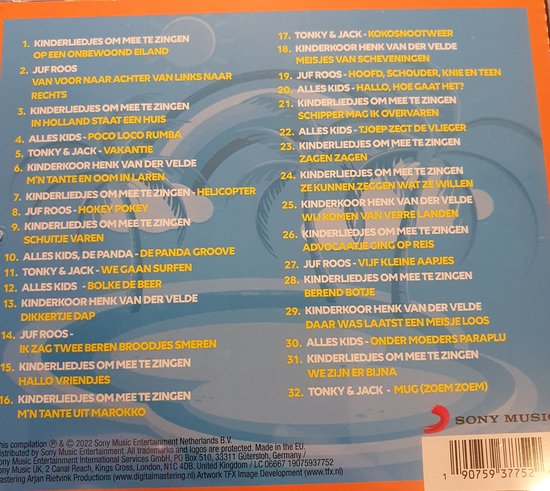 Kinderliedjes op Vakantie CD