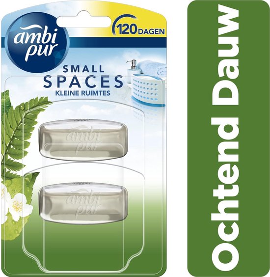 Ambi Pur Luchtverfrisser Navulling Small Spaces Ochtend Dauw - 2 x 5,5ml