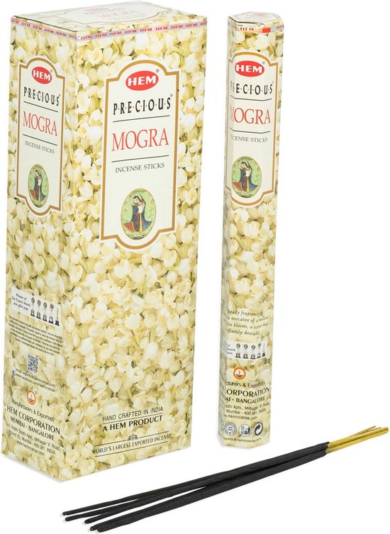 HEM Wierook - Mogra (Precious) - Slof / Voordeelbox (6 Pakjes / 120 stokjes)