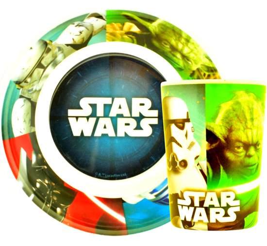 Star Wars Kinderservies Bord & Beker Set - 2 Delig