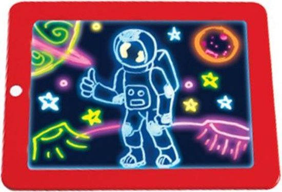 Magic Pad, magisch tekenbord – 30 sjablonen, 8 lichteffecten, drawing pad, malpad, tekentafel,