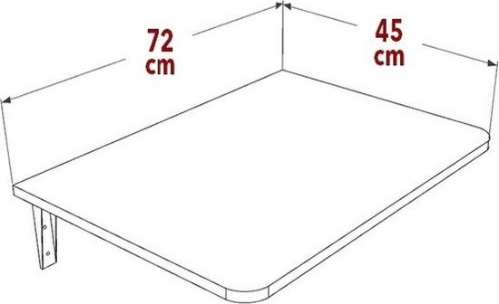 Nestly - Klaptafel - Wandgemonteerde Tafels met Ovale - Ovale Klaptafel - 72x45 cm - Mdf Zwart en Marmer