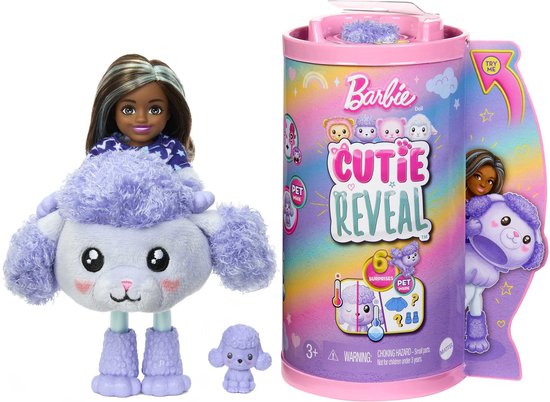 Barbie Cutie Reveal - Paarse Lama - Minipop - Barbiepop
