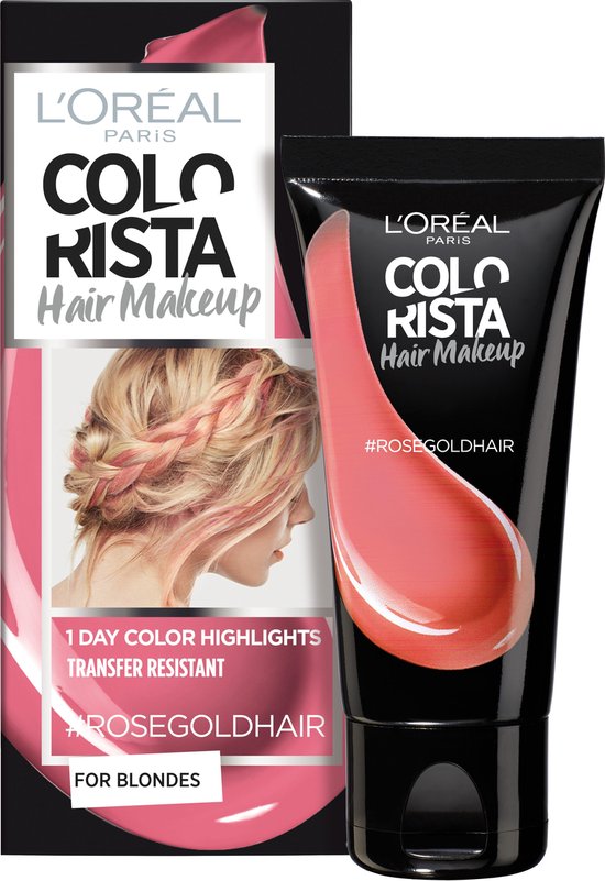 L’Oréal Paris Colorista Hair Makeup - Rosegold - 1 Dag Haarkleuring