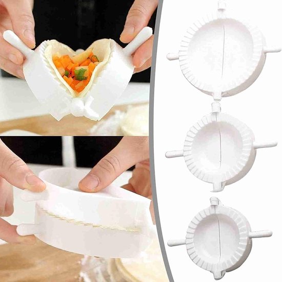Maxenza Raviolimaker - Dumpling Maker - Pastei maker - Kookgerei - Deegsnijder Set van 3 Maten.