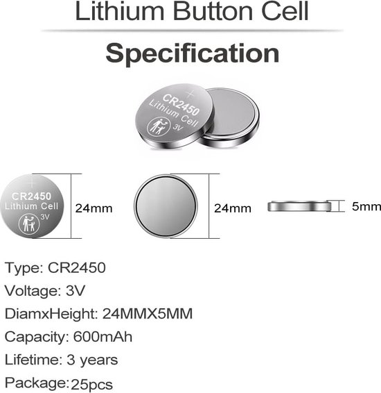 Maxenza CR2025 - CR2025 batterij - CR2025 lithium 3v batterij - Knoopcel Batterij CR2025 - 25 Batterijen