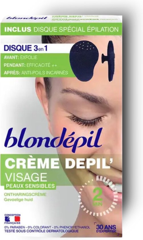 Blondepil Gezicht Ontharingscrème Voor Gevoelige Huid - 20 ml