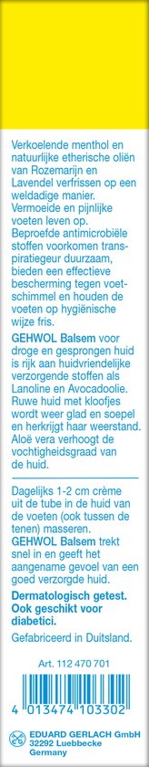 Gehwol Voetbalsem voor de droge en gesprongen huid - 125ml