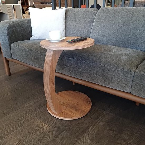 Nestly - Bijzettafel, Salontafel, Wiel C Tafel, Banktafel, Nesttafel, Servicetafel, Mdf Pijnboom