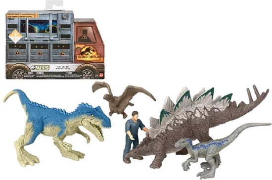 Jurassic World Minis speelset - 5 delige set - Actiefiguren - 3 cm groot