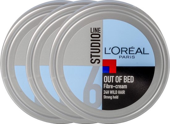 L'Oréal Paris Studio Line Out Of Bed - Fibre Cream Warrig Effect - 3 x 150 ml