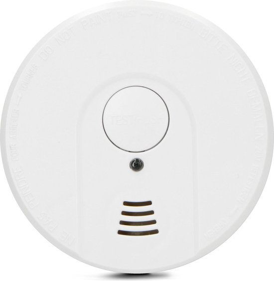 Alecto SA-210 - Rookmelder met time-out knop - Voldoet aan Europese norm EN14604 - 10 jaar batterij - Wit