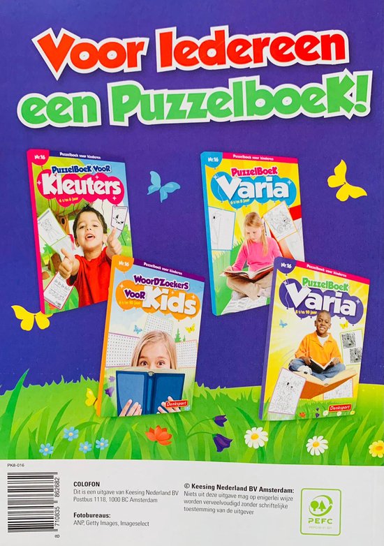 Denksport Woordzoekers voor Kids 6 t/m 10 jaar - Puzzelboek voor kinderen