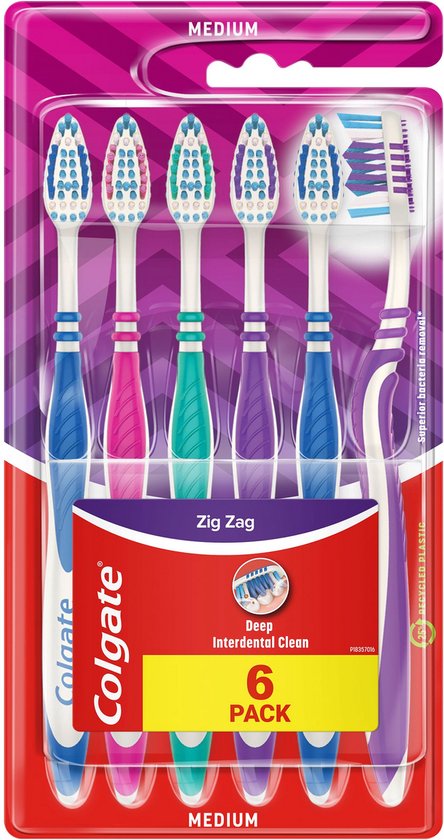 Colgate Zig Zag Tandenborstel Medium - 6 Pack