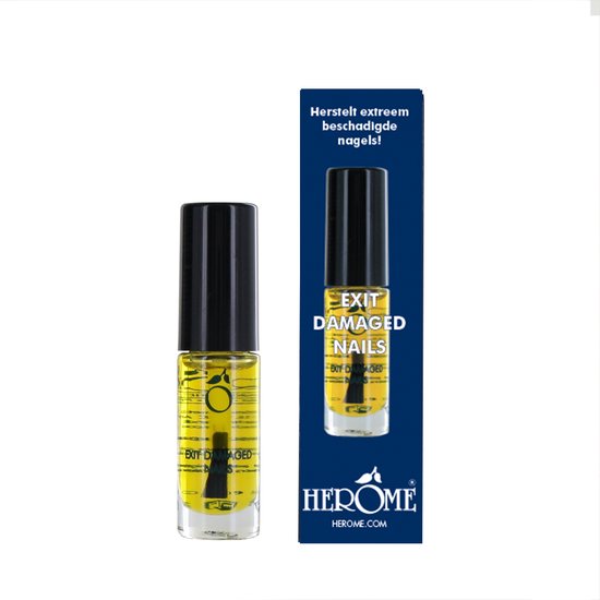 Herome Exit Damaged Nails Nagelolie Nagelversteviger – Nail Repair - Nagelverzorging met Voedende Amandel Olie - 7 ml